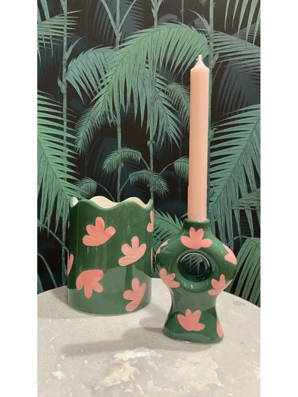 🪷🪷🪷QUE RICO Ceramic Candle Holder🪷🪷🪷